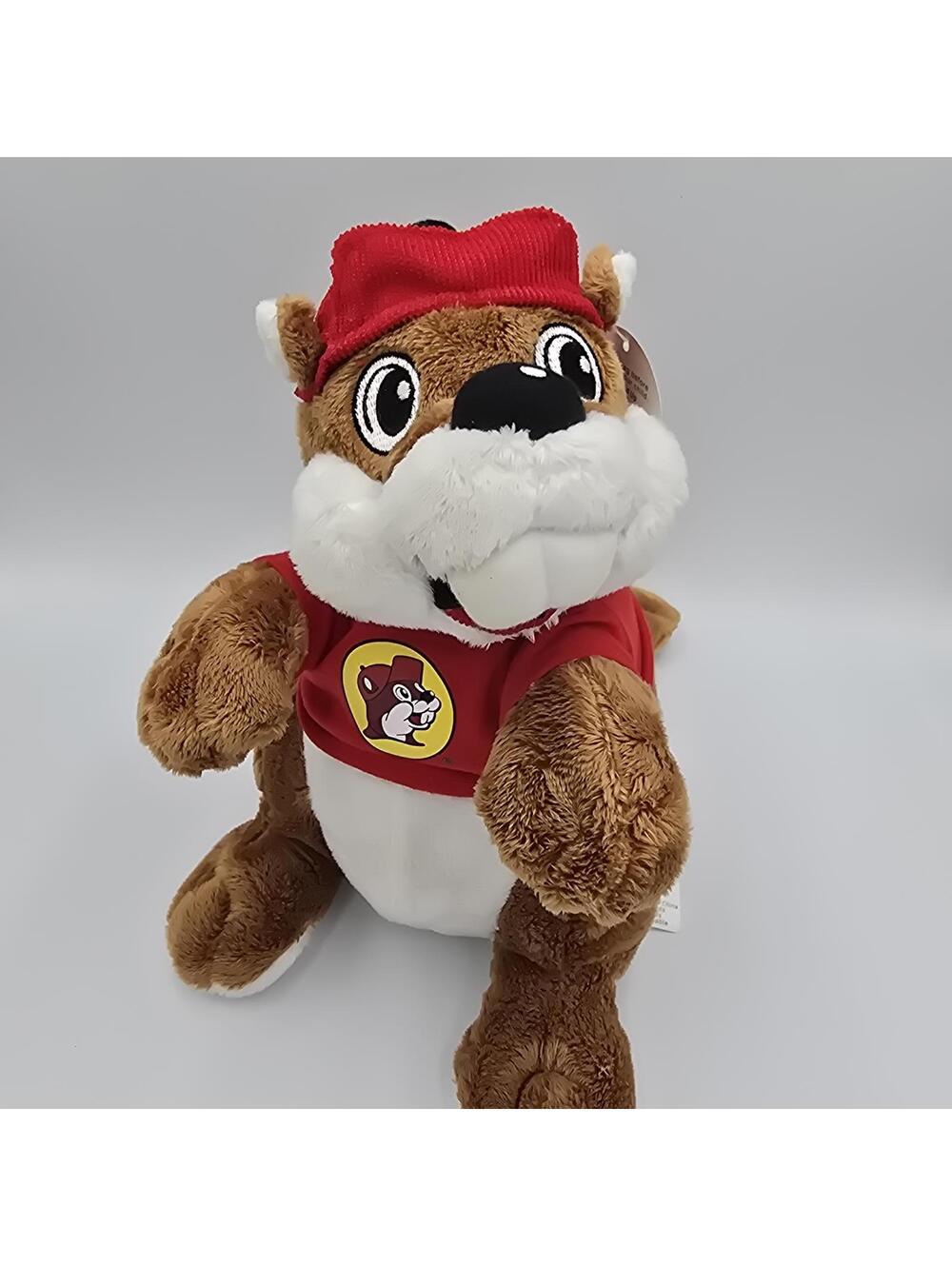 Buc-ee’s Beaver Plush Stuffed Animal Mascot Toy Red Shirt HatRed Shirt and Hat